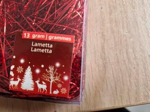 4x rode lametta a 13 gram h, Diversen, Kerst, Evora, Onbekend, Nieuw, Ophalen of Verzenden