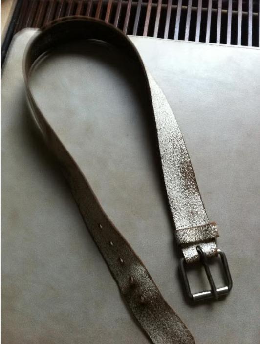 Heren/dames riem geschuurd leer beige L 85cm, Kleding | Heren, Riemen en Ceinturen, Overige kleuren, Minder dan 95 cm, Ophalen of Verzenden