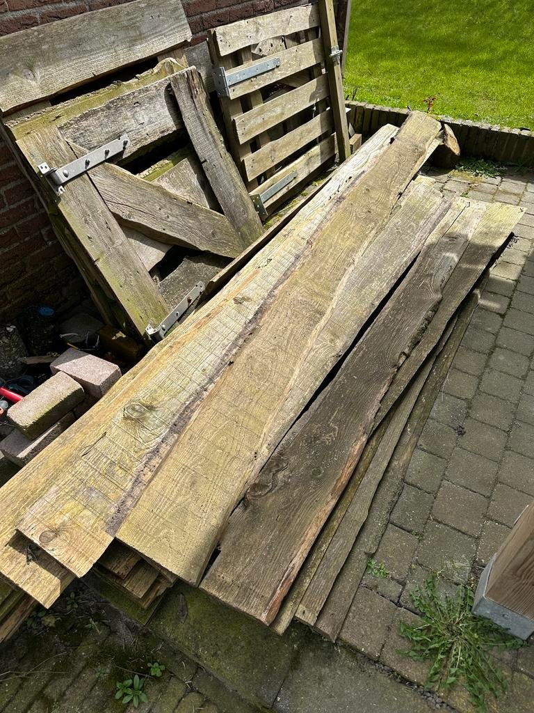 Stapel houten planken / houten herkwerk, Ophalen, Gebruikt, 250 cm of meer, Planken