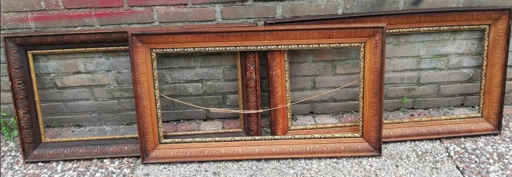 Schilderijlijst. Antiek. 10 stuks. +/- 90/50 cm., Huis en Inrichting, Woonaccessoires | Lijsten, Ophalen, 50 tot 75 cm, Zo goed als nieuw