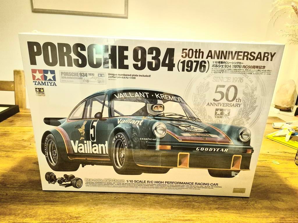 Tamiya 1:10  RC 50th Anniversary Porsche 934 # 47524, Elektro, Nieuw, Ophalen of Verzenden, Schaal 1:10