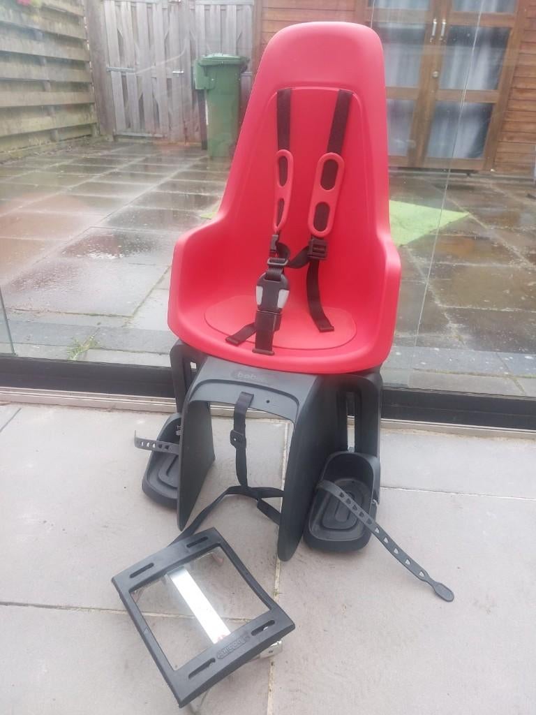 Bobike achterzitje met adapter, Fietsen en Brommers, Fietsaccessoires | Fietsstoeltjes, Ophalen, Achterzitje, Bobike, Gebruikt