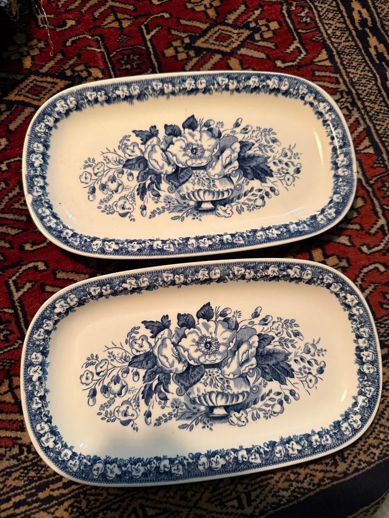 2x Antieke Vleeswarenschalen - Royal Sphinx Maastricht, Ophalen of Verzenden