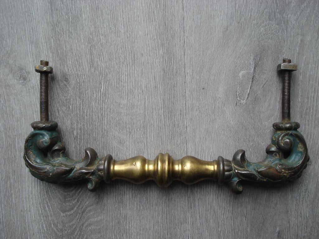 oude deurgreep hang sluitwerk verzenden, Ophalen, Gebruikt, Koper of Messing, Overige typen