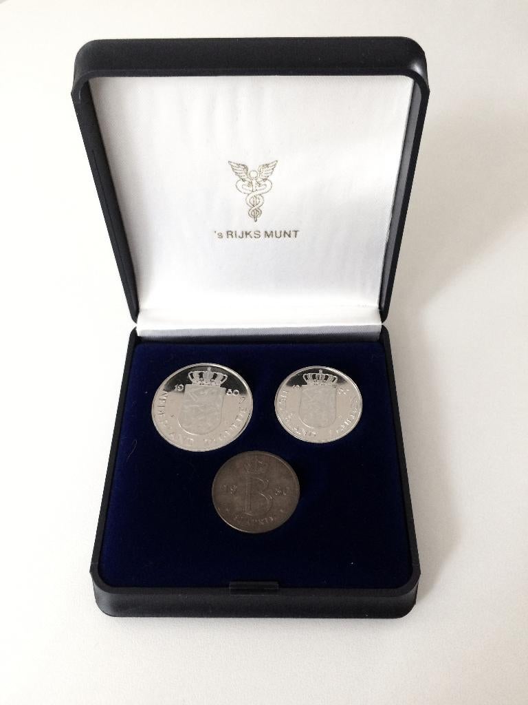 Muntset troonafstand Juliana en Inhuldiging Beatrix - 1980, Postzegels en Munten, Munten | Nederland, Ophalen of Verzenden, Koningin Juliana
