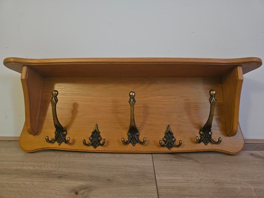 Antiek gesneden houten wandkapstok - Nostalgisch!, Huis en Inrichting, Woonaccessoires | Kapstokken, Nieuw, Minder dan 100 cm