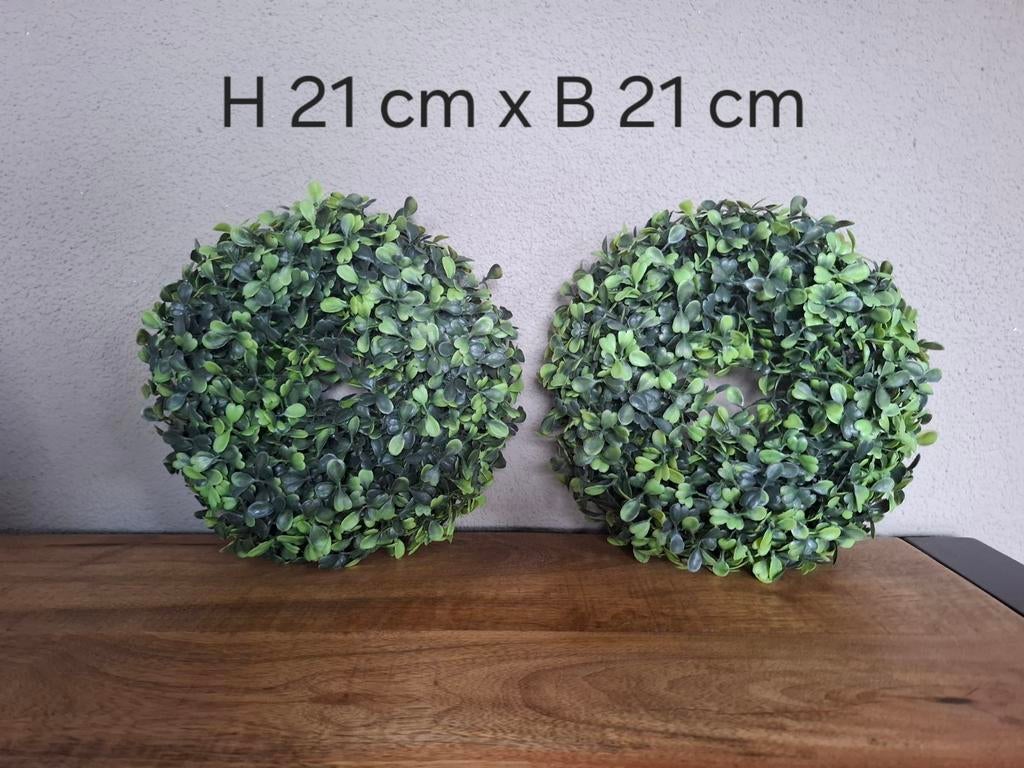 Kunst Buxus Kransen Klein, Huis en Inrichting, Ophalen, Nieuw, Binnen