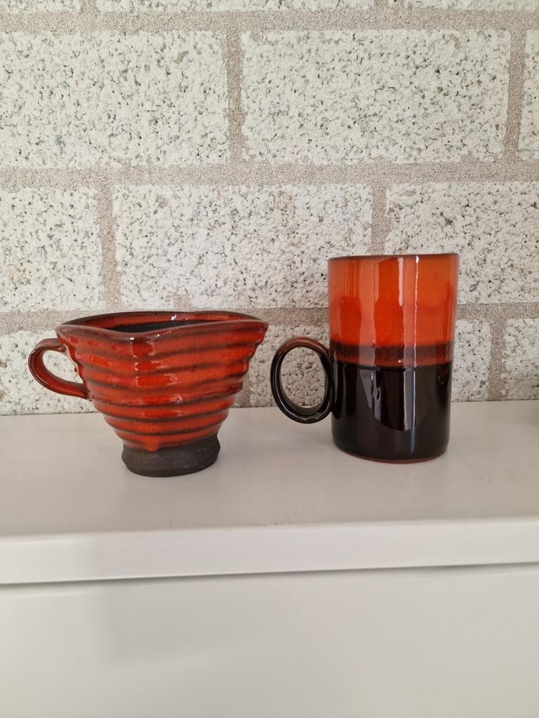Retro Koffie kopje keramiek- - Jan de Graaf, Ophalen of Verzenden, Huis en Inrichting