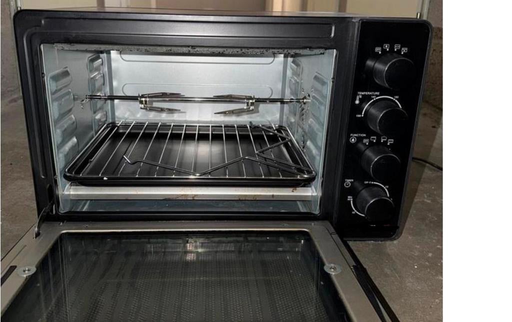 Bestron mini-oven met draaispit. Zwart., Ophalen, Minder dan 45 cm, Gebruikt, Hete lucht