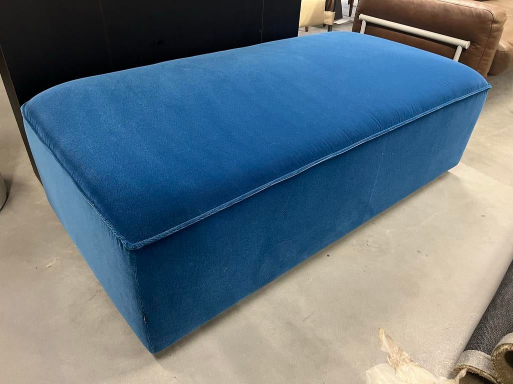 Nieuw Gelderland hocker blauw Velours stof Design poef, Nieuw, Ophalen of Verzenden, Gelderland, Stof