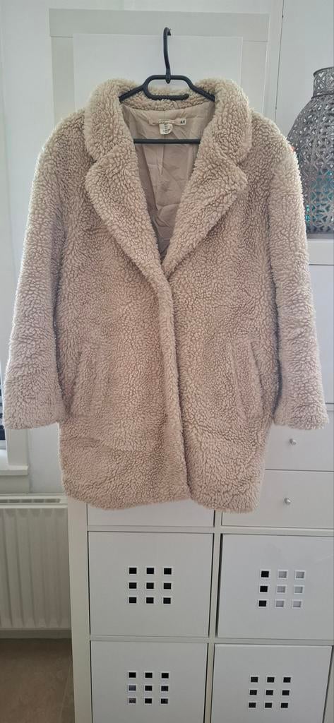 Teddy jas maat S, Ophalen, H&M, Beige, Maat 36 (S)