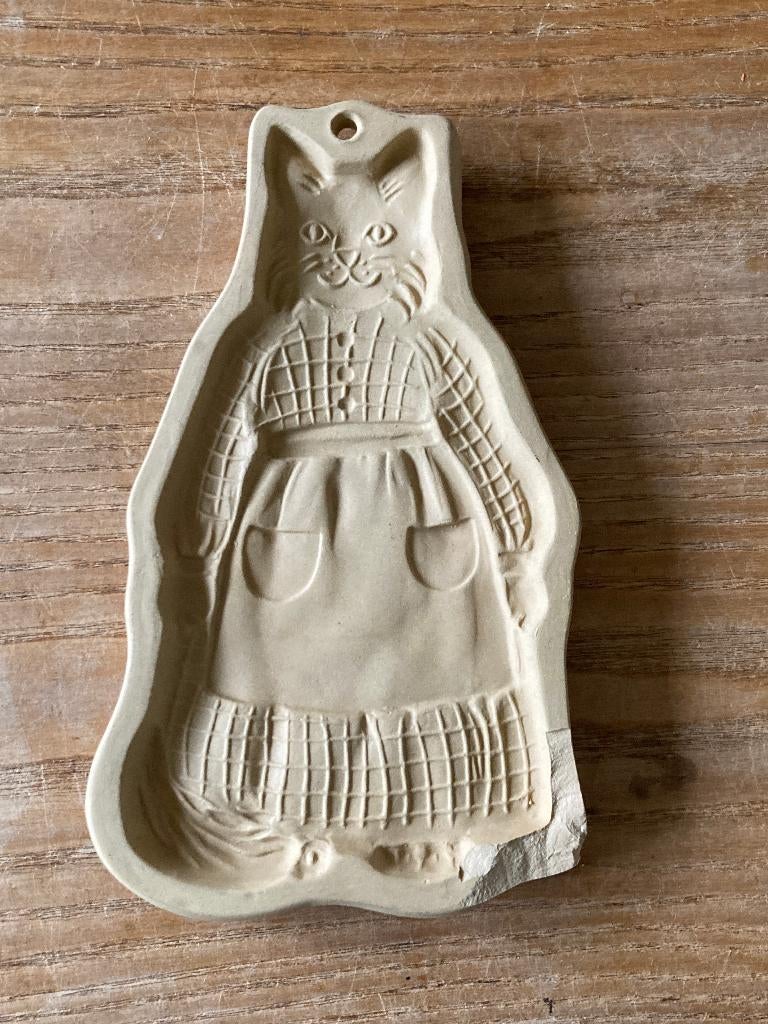 Vintage Brown Bag Cookie Art 1988 koekvorm poes, Ophalen of Verzenden