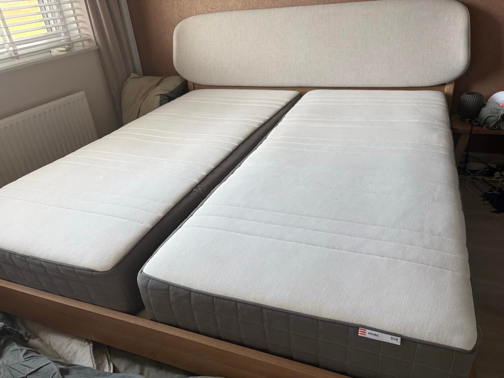 Twee IKEA Hövag matrassen 90x200, Huis en Inrichting, Ophalen, Gebruikt, 90 cm, Eenpersoons