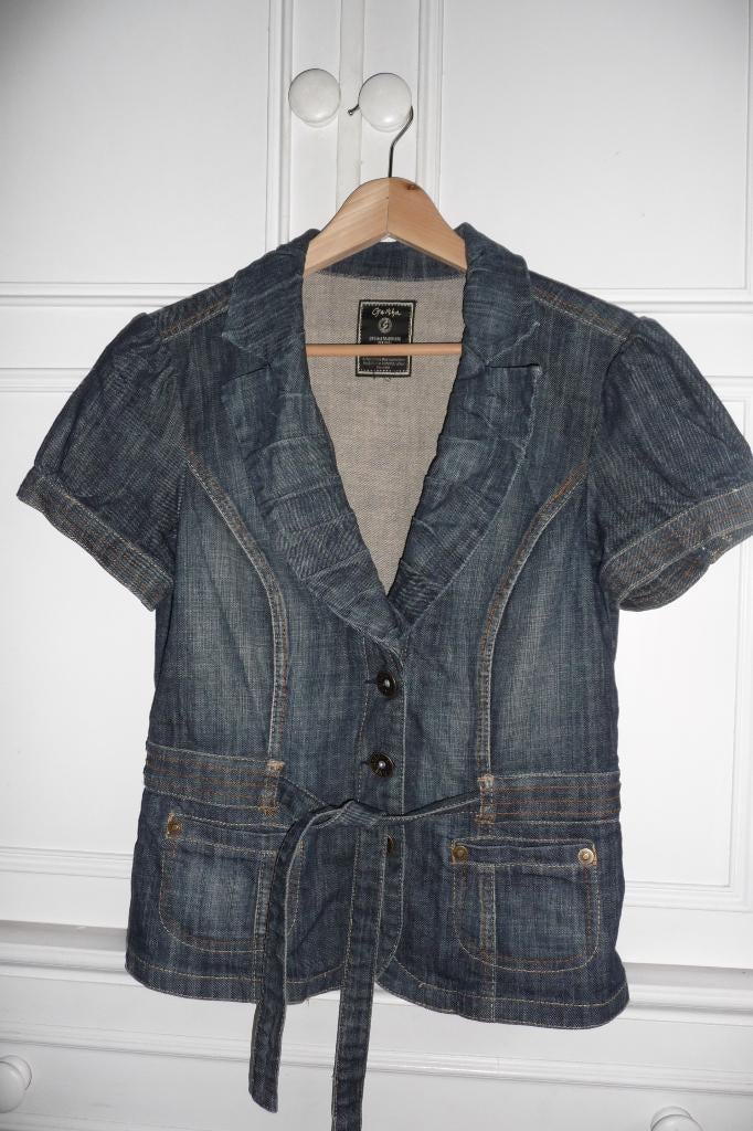 Geisha Jeansjasje mt 38, Maat 38/40 (M), Geisha, Blauw, Ophalen of Verzenden