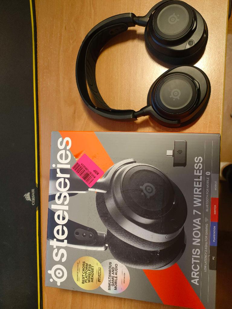Steelseries Arctis Nova 7 Draadloos | Zwart | Compleet, Computers en Software, Headsets, Gebruikt, Mute-functie, Steelseries Arctis