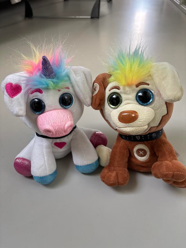 Vrolijk setje interactieve knuffels met geluid, Kinderen en Baby's, Speelgoed | Knuffels en Pluche, Ophalen of Verzenden, Zo goed als nieuw