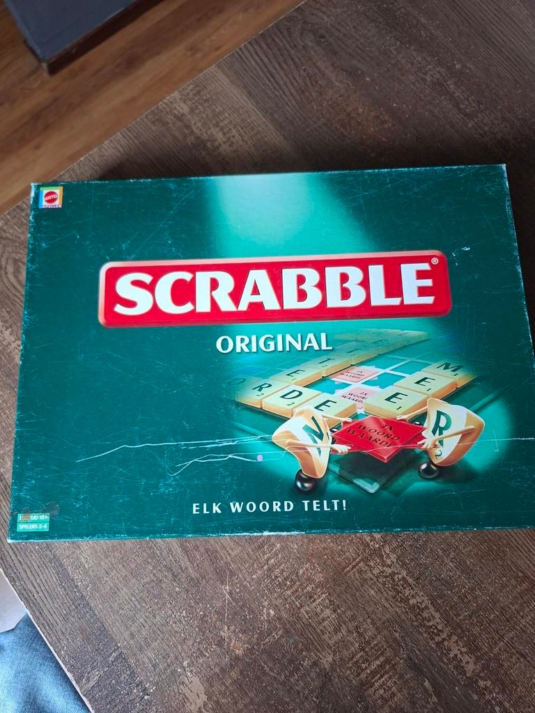 Scrabble Original Bordspel - Compleet en in goede staat, Drie of vier spelers, Ophalen of Verzenden, Gebruikt, Mattel