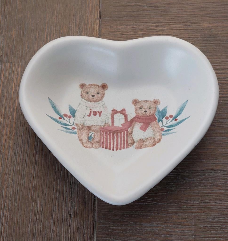 Schaaltje hartvorm met berenprint, Ophalen of Verzenden