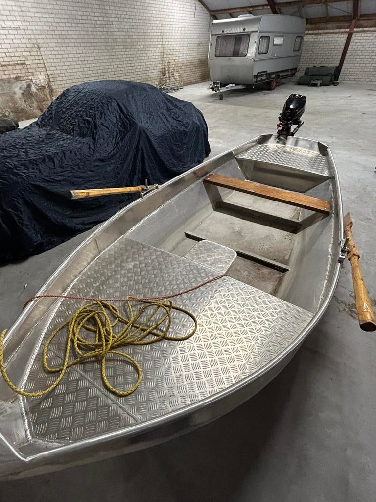 Boot/ sloep/ visboot te koop, Watersport en Boten, Vis- en Consoleboten, Ophalen, Gebruikt, Tot 10 pk, Aluminium