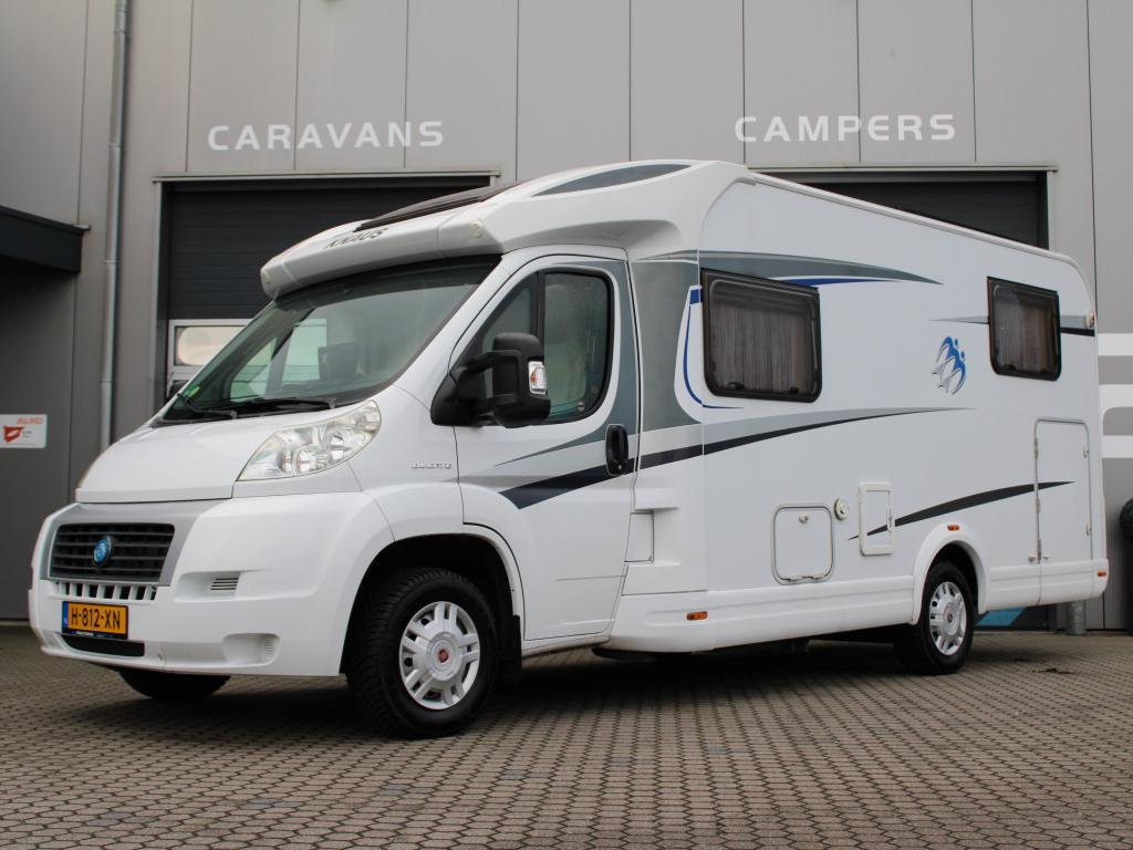 Knaus Sky TI 650 MEG Enkele bedden Lithium LPG Zonnepaneel, Caravans en Kamperen, Campers, Ringverwarming, Fiat, Koelkast, Tot en met 2