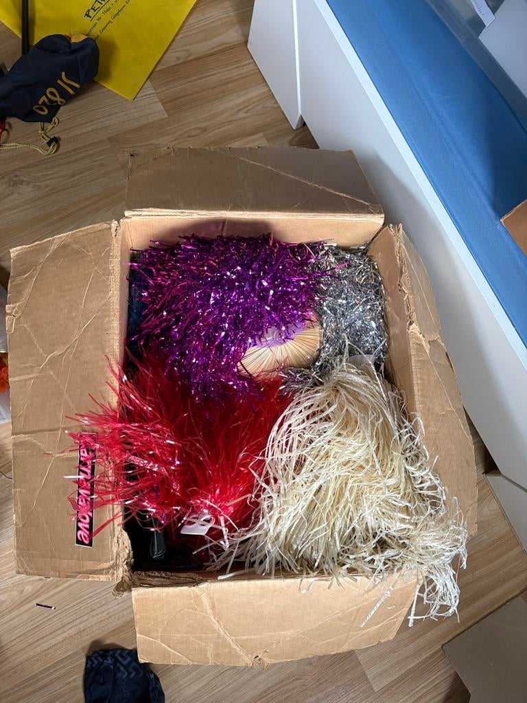 Doos vol carnavalskleding: pruiken, hoeden, attributen, Kleding | Dames, Carnavalskleding en Feestkleding, Ophalen, Zo goed als nieuw