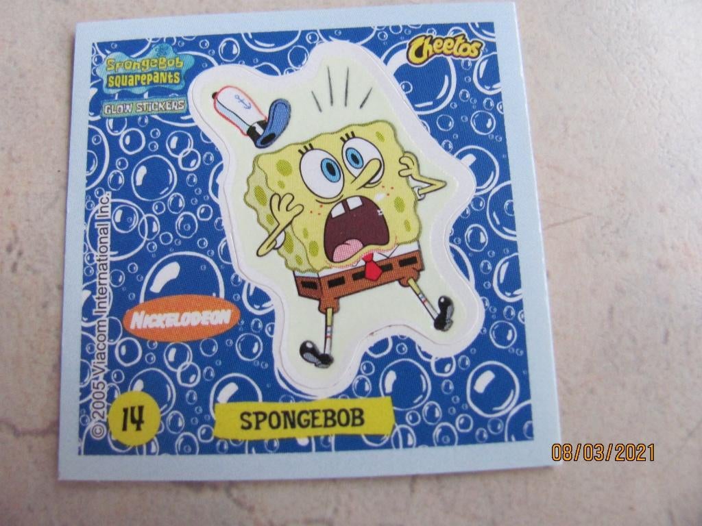 NIEUW Nickelodeon GLOWSTICKER sticker SPONGEBOB tv televisie, Verzamelen, Ophalen of Verzenden, Nieuw, Tv, Overige typen