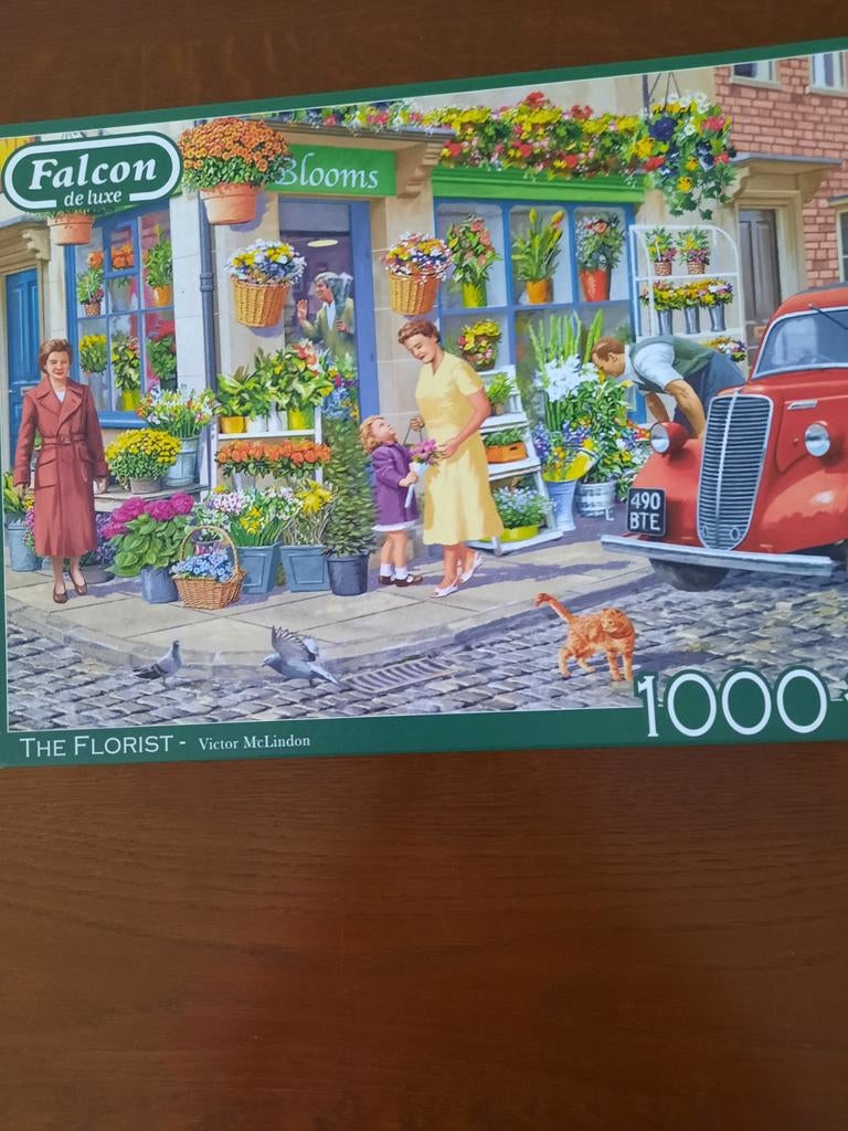 Falcon puzzel 1000 stukjes de bloemist, Hobby en Vrije tijd, Ophalen, 500 t/m 1500 stukjes, Zo goed als nieuw