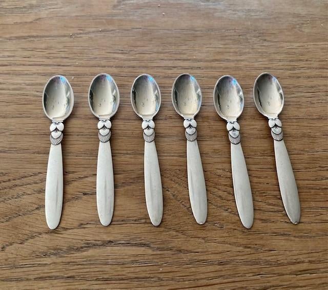 zilveren lepeltjes, model Cactus, G. Jensen, Ophalen of Verzenden, Zilver