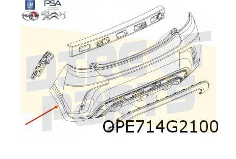 Opel Karl Rocks (3/17-9/19) achterbumper (te spuiten) Origin