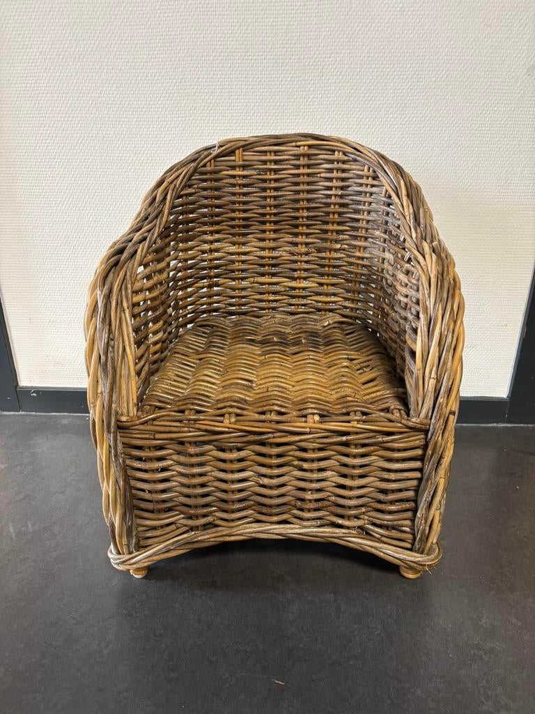 Rotan stoeltje rieten kinderstoel boho riviera maison, Kinderen en Baby's, Ophalen, Zo goed als nieuw, Stoel(en)