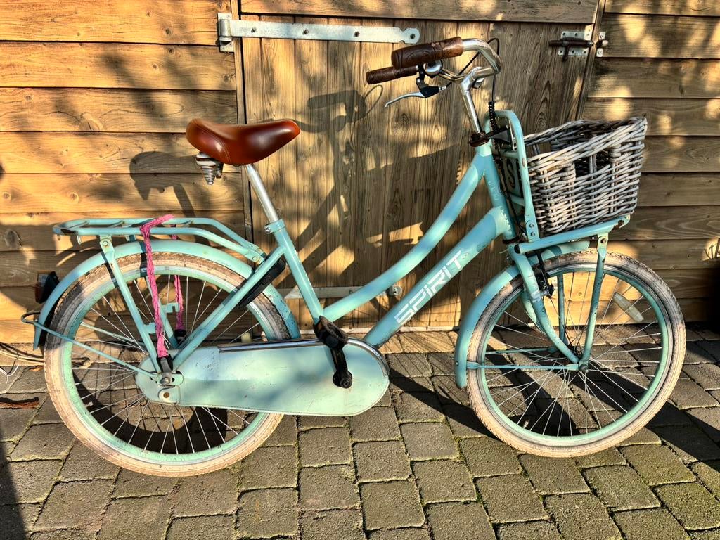 kinder fiets meisjes blauw spirit, Ophalen of Verzenden, Zo goed als nieuw, 24 inch, Handrem