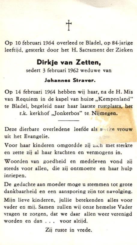 Zetten van Dirkje 1964 Bladel, Ophalen of Verzenden