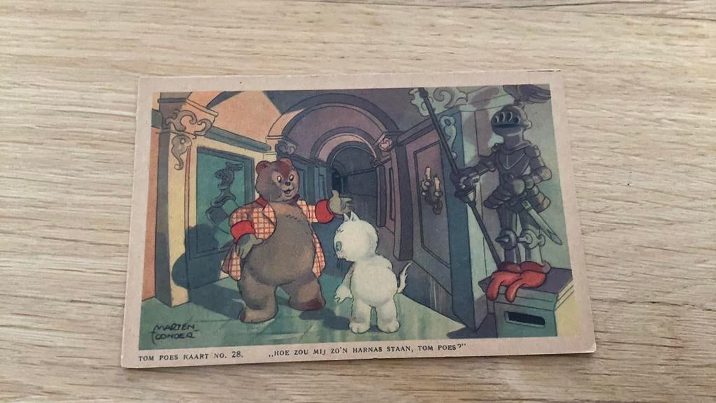 Hoe zou mij zo’n harnas staan Tom Poes?, Verzamelen, Ansichtkaarten | Themakaarten, Ophalen of Verzenden, 1940 tot 1960, Ongelopen