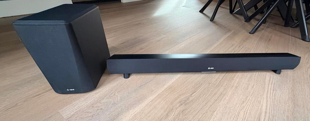 Heos by Denon Soundbar SC-HHC met Subwoofer en kabels, Audio, Tv en Foto, Soundbars, Ophalen, Met externe subwoofer, Gebruikt