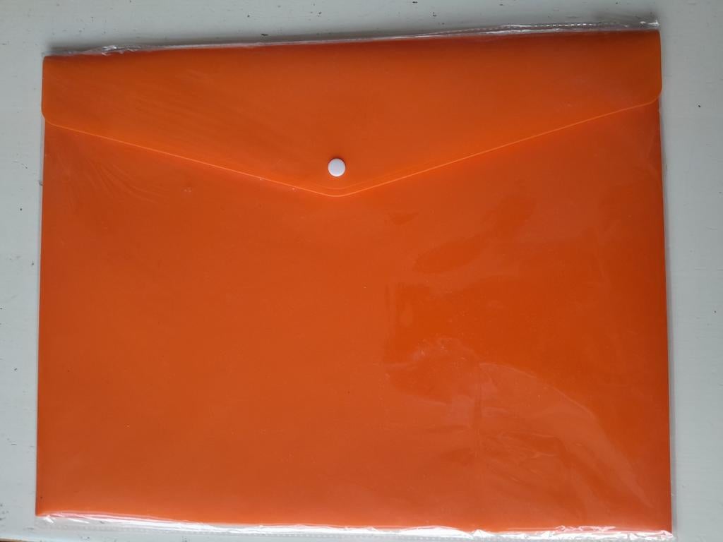 Nieuw in plastic, dunne A3 opbergmap met drukknoop., Ophalen, Nieuw