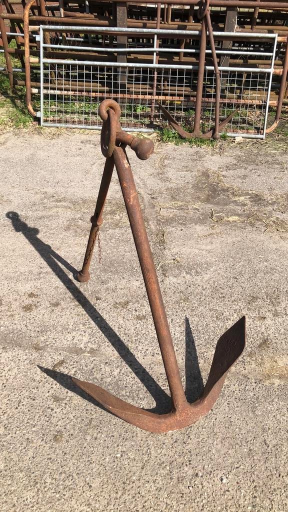 Groot gietijzeren anker, Ophalen, Gebruikt