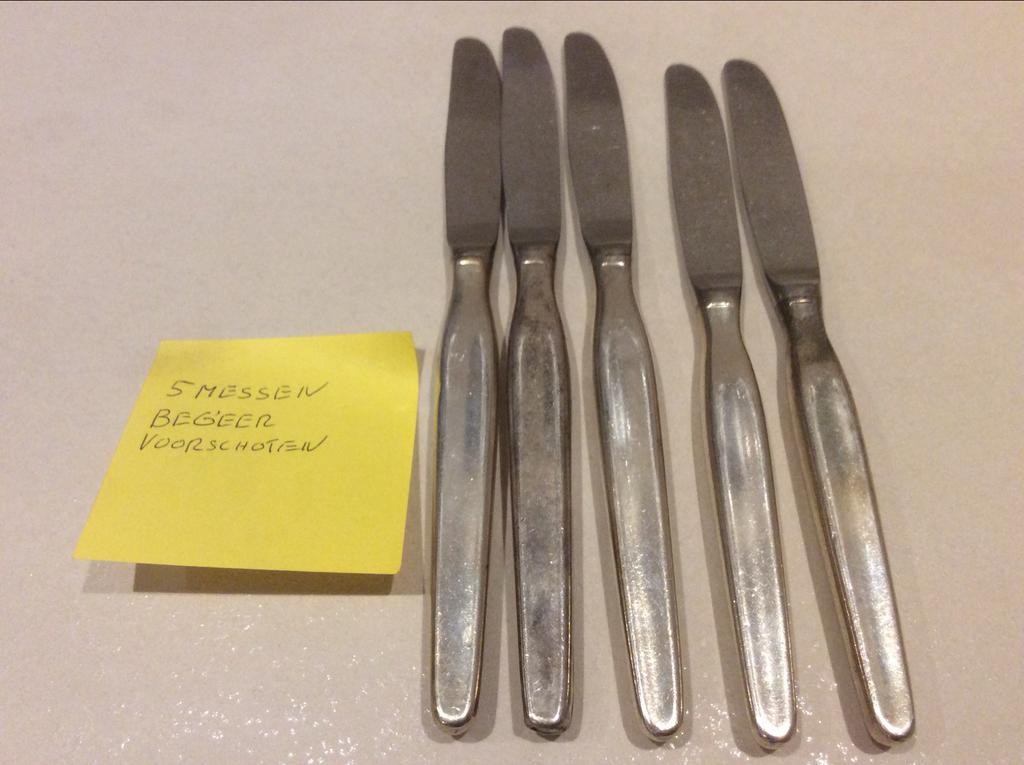 5 WMF messen van Begeer/Voorschoten, Antiek en Kunst, Ophalen of Verzenden