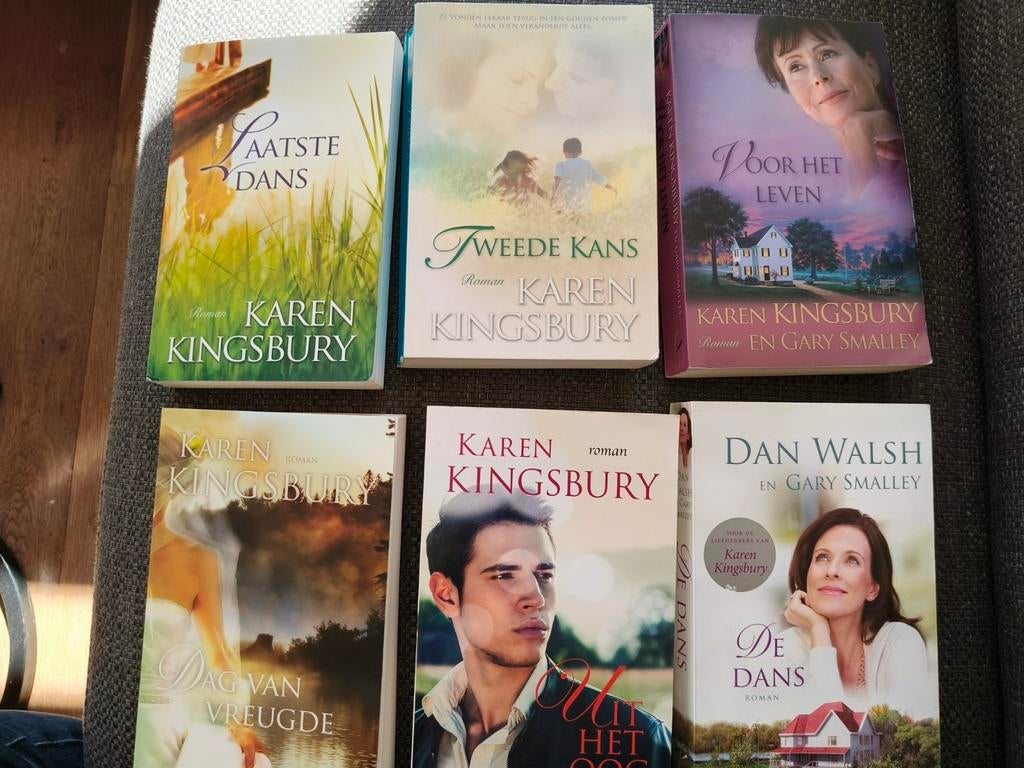 6 christelijke romans: 5x Karen Kingsbury, 1x Gary Smalley, Ophalen