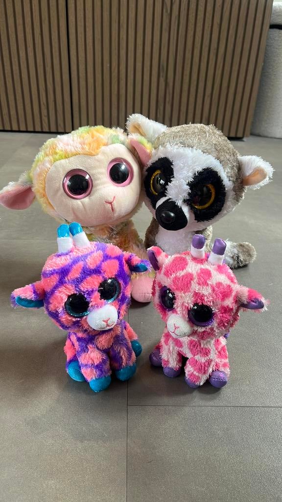 Ty Beanie Boo knuffels – set van 4, ., Overige typen, Ophalen of Verzenden, Zo goed als nieuw