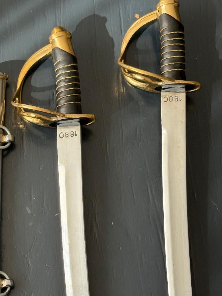 Set van 2 Sabels 1880, Ophalen of Verzenden, Landmacht, Amerika, Embleem of Badge