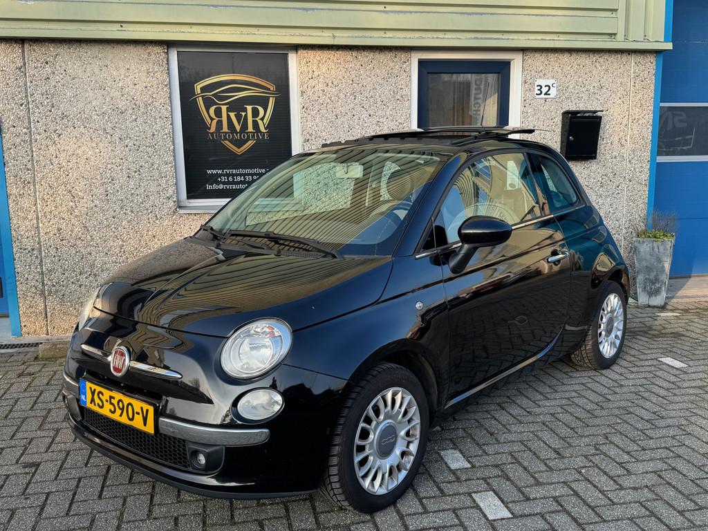 Fiat 500 1.2 PANORAMADAK NIEUWE APK 1.2 Pop (bj 2008), Auto's, Voorwielaandrijving, Stof, Gebruikt, 1242 cc