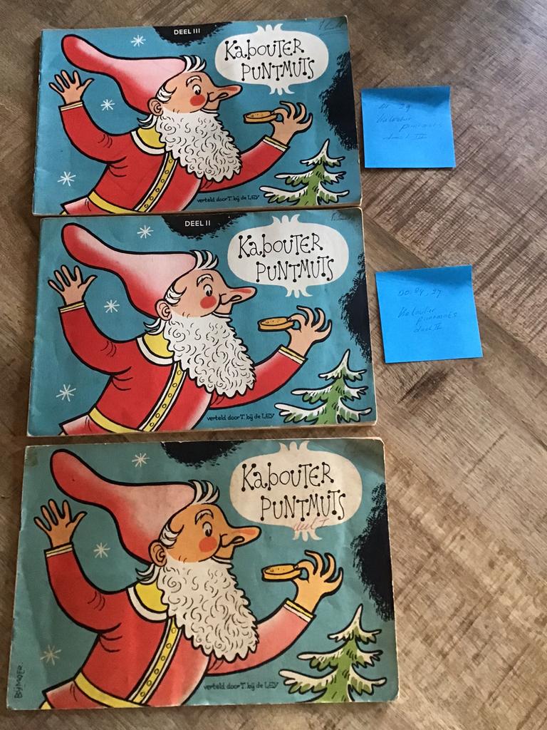 Kabouter puntmuts deel I, II en III Jaren 50, Ophalen of Verzenden, Gelezen