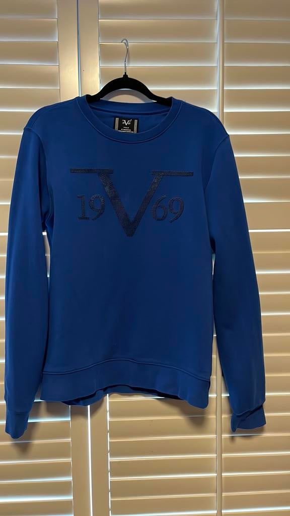 Blauwe sweater By Versace 19V69 maat S, Ophalen of Verzenden, Zo goed als nieuw, Blauw