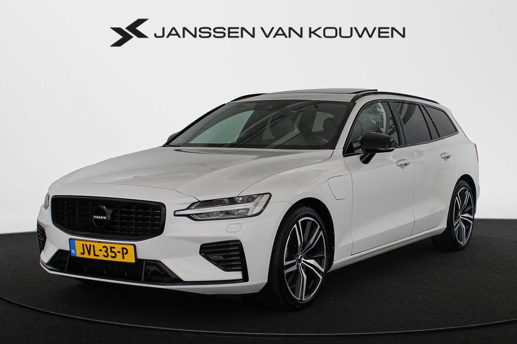 Volvo V60 2.0 T6 Recharge AWD R-Design Panoramadak Harman Ka, Auto's, Volvo, Bedrijf, Te koop, V60, 4x4, ABS, Achteruitrijcamera