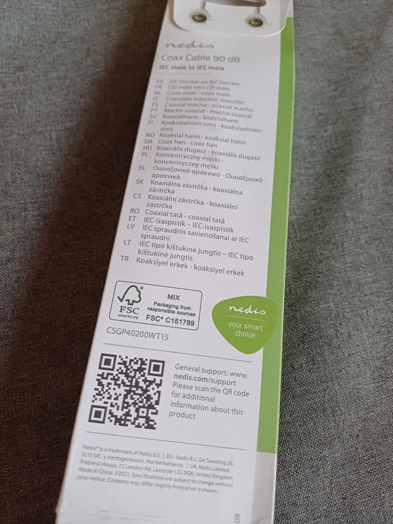 Nieuwcoax kabel, Verzenden, Nieuw, Minder dan 2 meter, Overige kabels