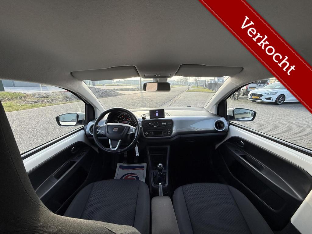 Seat Mii 1.0 Style Sport NAVI,CRUISE,PDC,PRIVACY GLASS, Euro 5, Stof, Gebruikt, Zwart