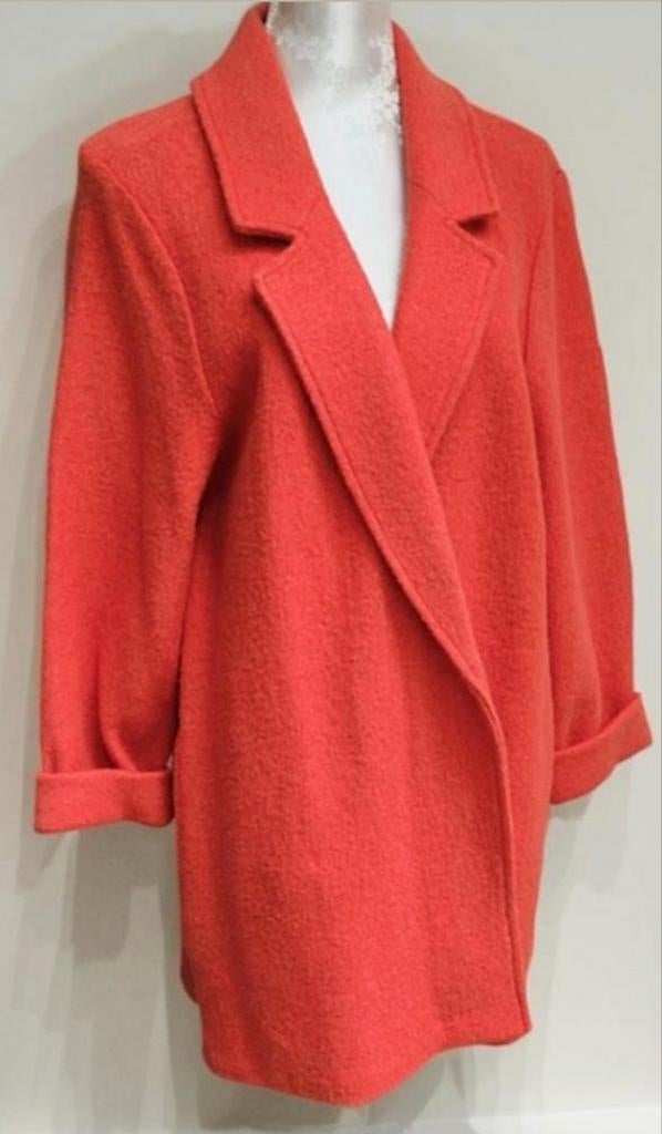 Rachel Zoe Wolmix Jas Burnt Orange XL, Kleding | Dames, Verzenden, Maat 46/48 (XL) of groter, Oranje, Zo goed als nieuw