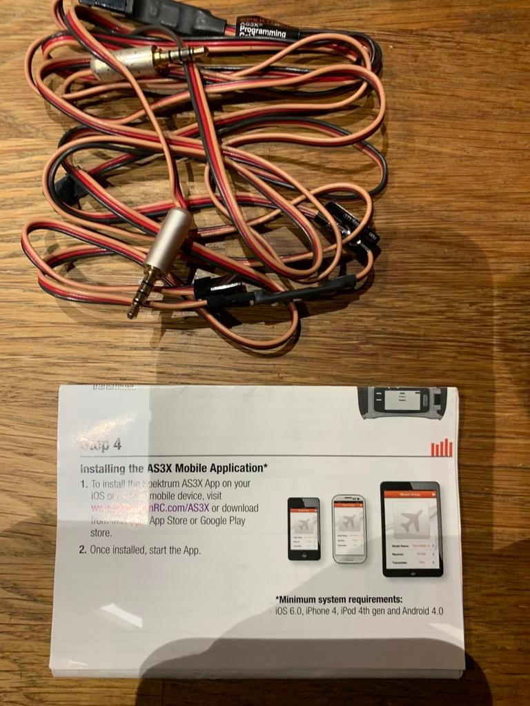 SPEKTRUM AS3X programmeer kabels 2 stuks, Ophalen of Verzenden, Zo goed als nieuw