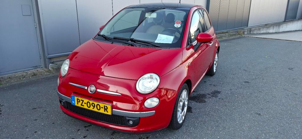 Fiat 500 0.9 Twinair 2011 Rood panoramadak airco, Auto's, Voorwielaandrijving, Stof, 31 €/maand, 905 kg