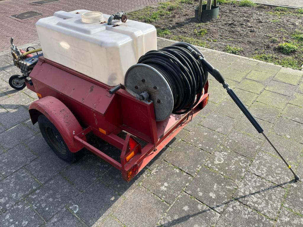 Hogedrukreiniger op aanhanger - Interpump WS201, Ophalen, Gebruikt, Benzine